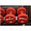Image 1 : PAIR OF 50LB UFC DUMBBELLS