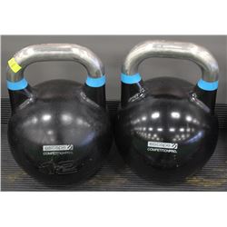 PAIR OF 12KG ESCAPE COMPETITION PRO KETTLEBELLS