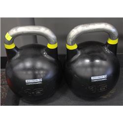 PAIR OF 16KG ESCAPE COMPETITION PRO KETTLEBELLS