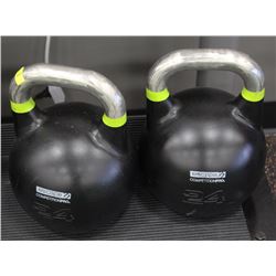 PAIR OF 24KG ESCAPE COMPETITION PRO KETTLEBELLS