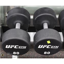 PAIR OF UFC 80LB DUMBBELLS