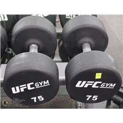 PAIR OF UFC 75LB DUMBBELLS