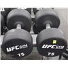 Image 1 : PAIR OF UFC 75LB DUMBBELLS