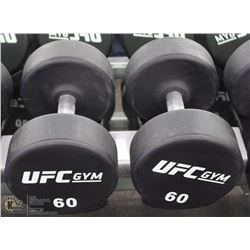 PAIR OF UFC 60LB DUMBBELLS