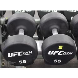 PAIR OF UFC 55LB DUMBBELLS