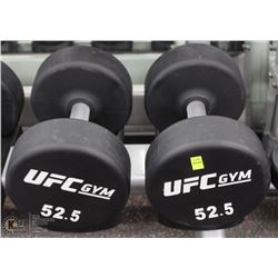 PAIR OF UFC 52.5LB DUMBBELLS
