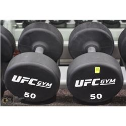PAIR OF UFC 50LB DUMBBELLS