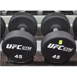 PAIR OF UFC 45LB DUMBBELLS