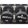Image 1 : PAIR OF UFC 45LB DUMBBELLS
