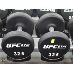 PAIR OF UFC 32.5LB DUMBBELLS