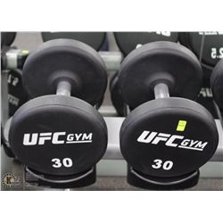 PAIR OF UFC 30LB DUMBBELLS