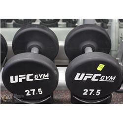 PAIR OF UFC 27.5LB DUMBBELLS