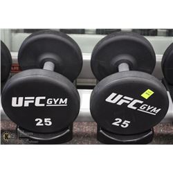 PAIR OF UFC 25LB DUMBBELLS