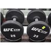 Image 1 : PAIR OF UFC 25LB DUMBBELLS