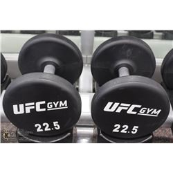 PAIR OF UFC 22.5LB DUMBBELLS