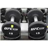 Image 1 : PAIR OF UFC 15LB DUMBBELLS