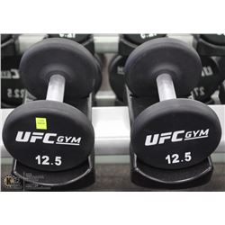 PAIR OF UFC 12.5LB DUMBBELLS
