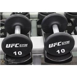 PAIR OF UFC 10LB DUMBBELLS