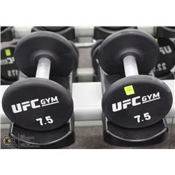 PAIR OF UFC 7.5LB DUMBBELLS