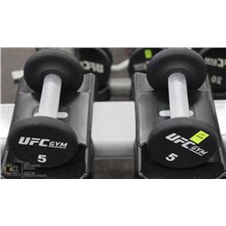 PAIR OF UFC 5LB DUMBBELLS