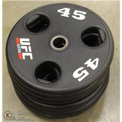 LOT OF 7 - UFC 45LB FREE WEIGHTS