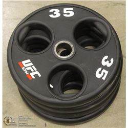 LOT OF 4 - UFC 35LB FREE WEIGHTS