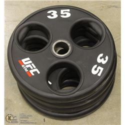 LOT OF 4 - UFC 35LB FREE WEIGHTS