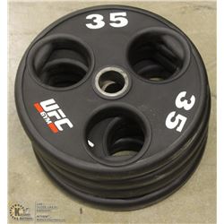 LOT OF 4 - UFC 35LB FREE WEIGHTS