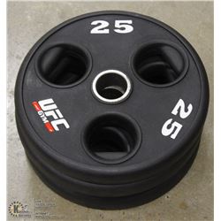 LOT OF 4 - UFC 25LB FREE WEIGHTS