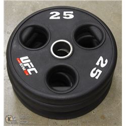 LOT OF 4 - UFC 25LB FREE WEIGHTS