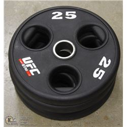 LOT OF 4 - UFC 25LB FREE WEIGHTS