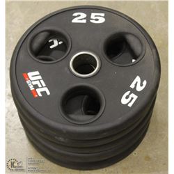 LOT OF 6  - UFC 25LB FREE WEIGHTS