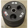 Image 1 : LOT OF 6  - UFC 25LB FREE WEIGHTS