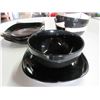 Image 1 : 4 Soup Bowls and Plates / Black