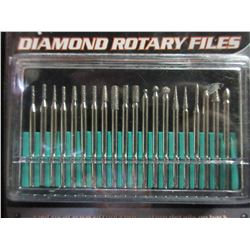 20 piece Diamond Rotary Files / 1/8 collet / dremel