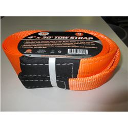 New 4 inch x 30 foot Tow Strap / 9 Ton - 18,000lbs / will not rot or tear