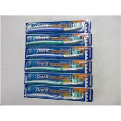 Lot of 6 New Oral - B Toothbrushes / classic soft / factory sealed