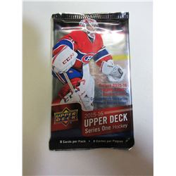 Upper Deck 2015/16 series one young gun Hockey Cards 1 pack of 8 cards