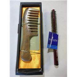 New Wood Comb & Spornette Styling Brush