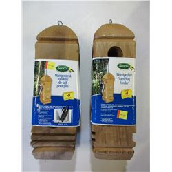 2 New Scotts Woodpecker Suet Plug Feeders