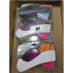 Lot of 3 New Hand held Tape dispensors with tape / excellent for wrapping