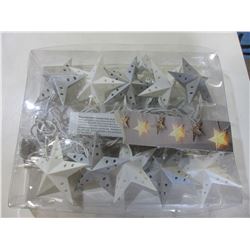 Set of 10 Stars String Lights / TESTED WORKING / 4 1/2" X 11.5FT