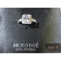 Micro Pave' Cubic Zirconia Ring size 9