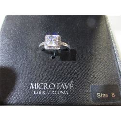 Micro Pave' Cubic Zirconia Ring size 8