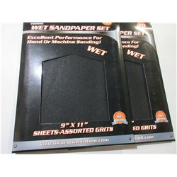 2 New Wet Sandpaper sets 20 sheets per set 40 sheets total