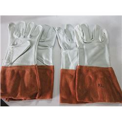 2 New Pairs Welding Gloves / MIG/TIG Top grain Leather size XL