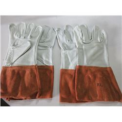 2 New Pairs Welding Gloves / MIG/TIG Top grain Leather size XL