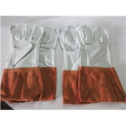 2 New Pairs Welding Gloves / MIG/TIG Top grain Leather size XL