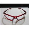 Image 1 : 3 New Red Frame Safety Glasses Clear Lense
