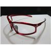 Image 2 : 3 New Red Frame Safety Glasses Clear Lense